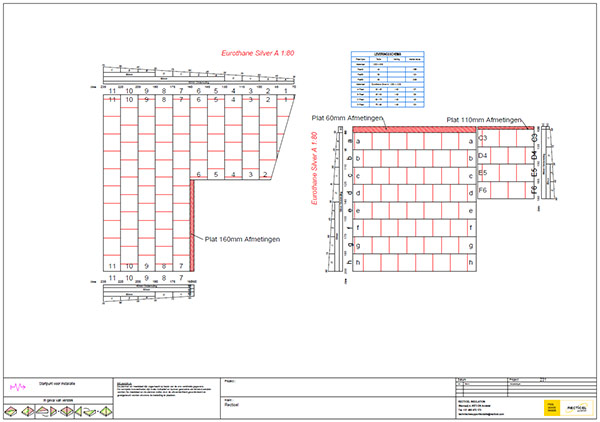 plan de calepinage pour isolation en pente toitures plates