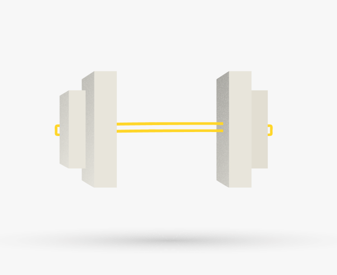 image of insulation panels in the form of halters weight barrels