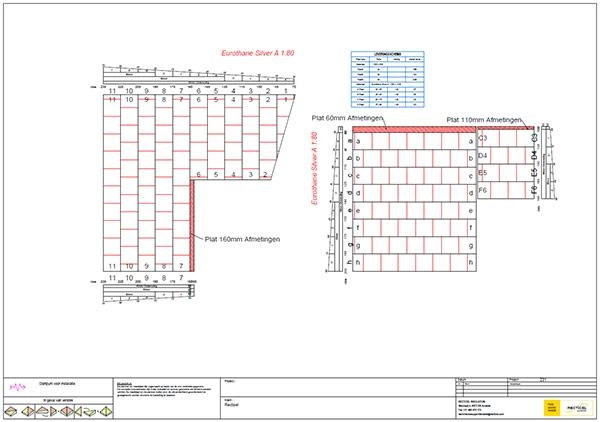 Plan de calepinage isolation pentée