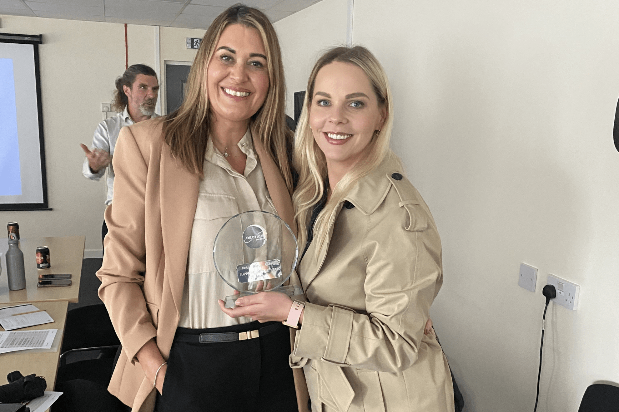 Oliwia Giles and Samantha Blount - H&B Supplier of the Year Trophy